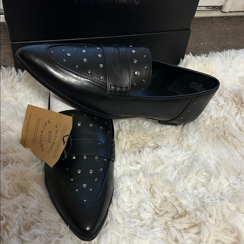 Frye Black Studded Women's Loafers